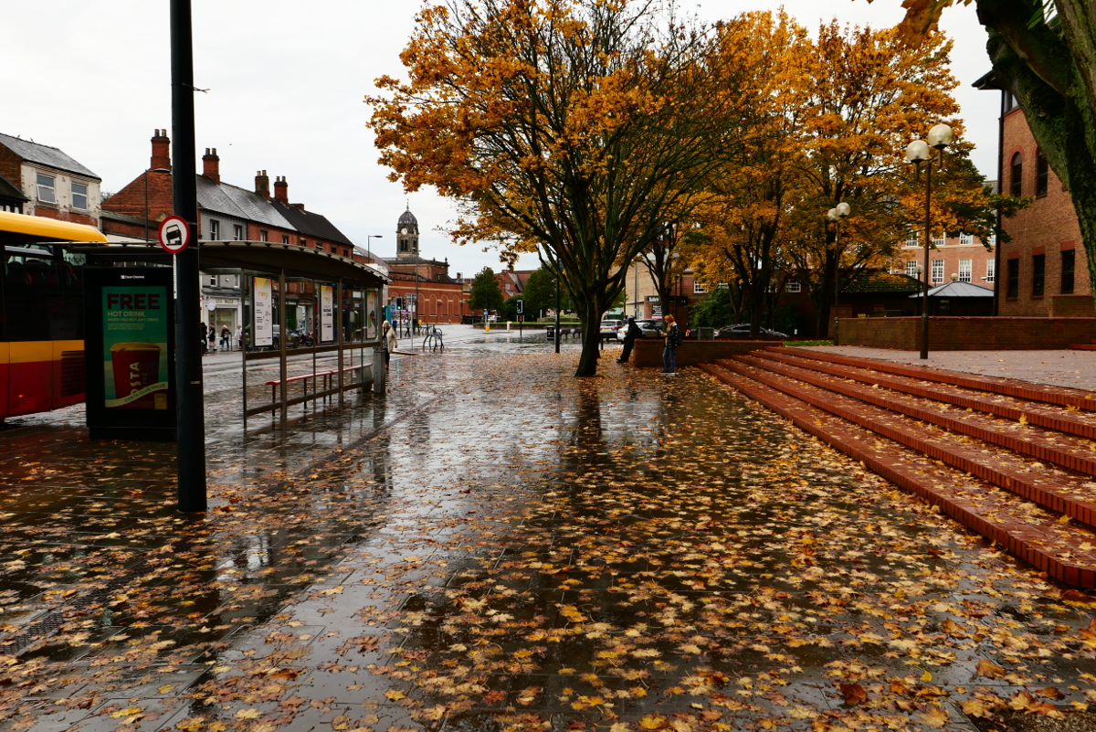 Derby: Autumn Rain outside the courts 20221021 Copyright (c)2022 Paul Alan Grosse. All Rights Reserved.