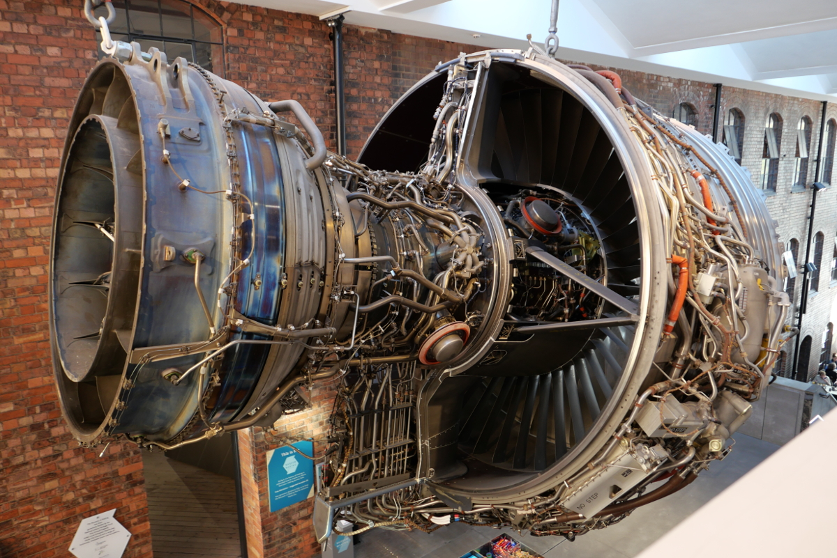 Derby: Industrial Museum Rolls Royce RB211 engine 20221021 Copyright (c)2023 Paul Alan Grosse. All Rights Reserved.