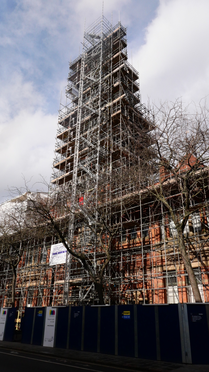 Derby: Central Library scaffolding 20230317 Copyright (c)2023 Paul Alan Grosse. All Rights Reserved.
