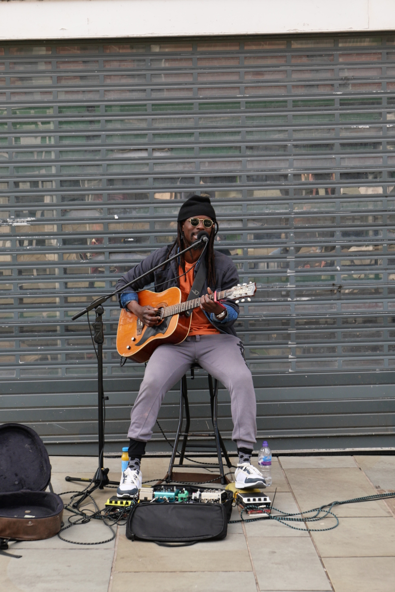 Derby: City Centre Busker 20230408 Copyright (c)2023 Paul Alan Grosse. All Rights Reserved.