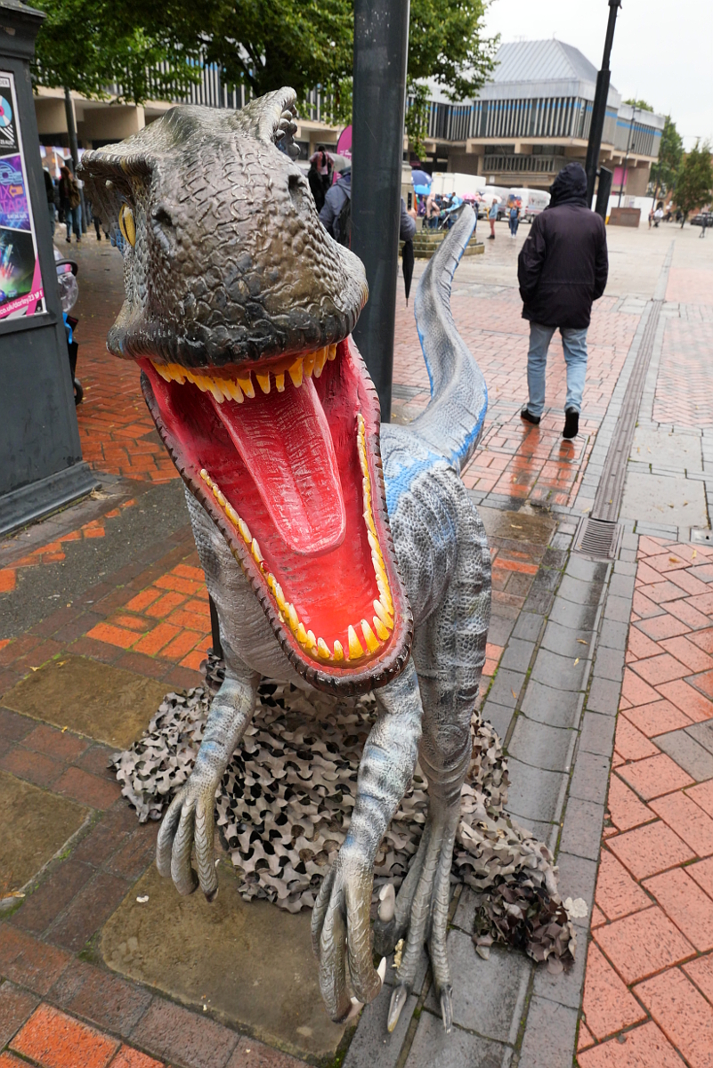 Derby: Dinosaurs in the Cathedral Quarter as part of 'BID' 2023. Photograph Copyright (c)2023 Paul Alan Grosse. All Rights Reserved.