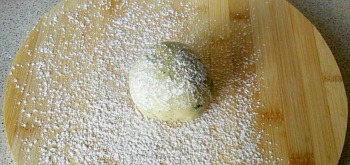Once sixth of your dough, rolled into a ball.