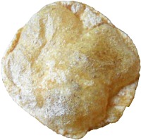 Puri - small, unleavened, deep-fried flatbread around 7-10cm in diameter.