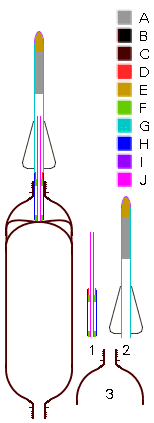 Diagram of construction of Dart Rocket.